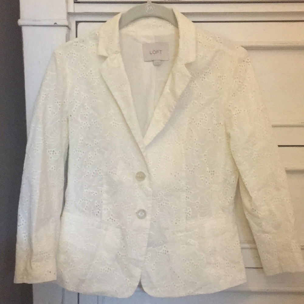 Ann Taylor Loft Eyelet Blazer
